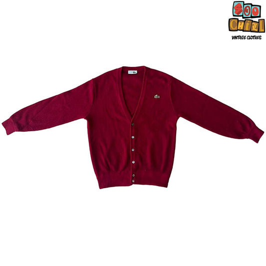 Lacoste red cardigan